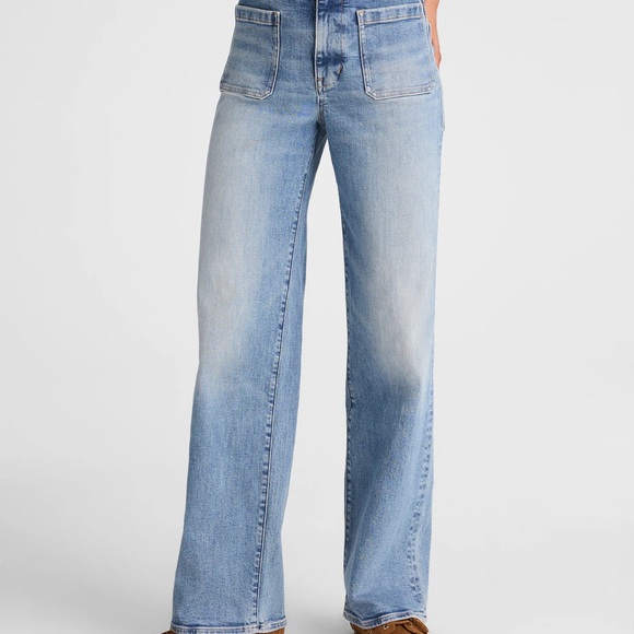 Madewell The Emmett Wide-Leg Full Length Jean: Patch Pocket Edition Size 27 - Picture 2 of 4